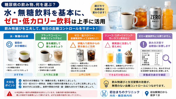 糖尿病の飲み物、何を選ぶ？「ゼロ」「低糖質」ドリンクとの上手な付き合い方