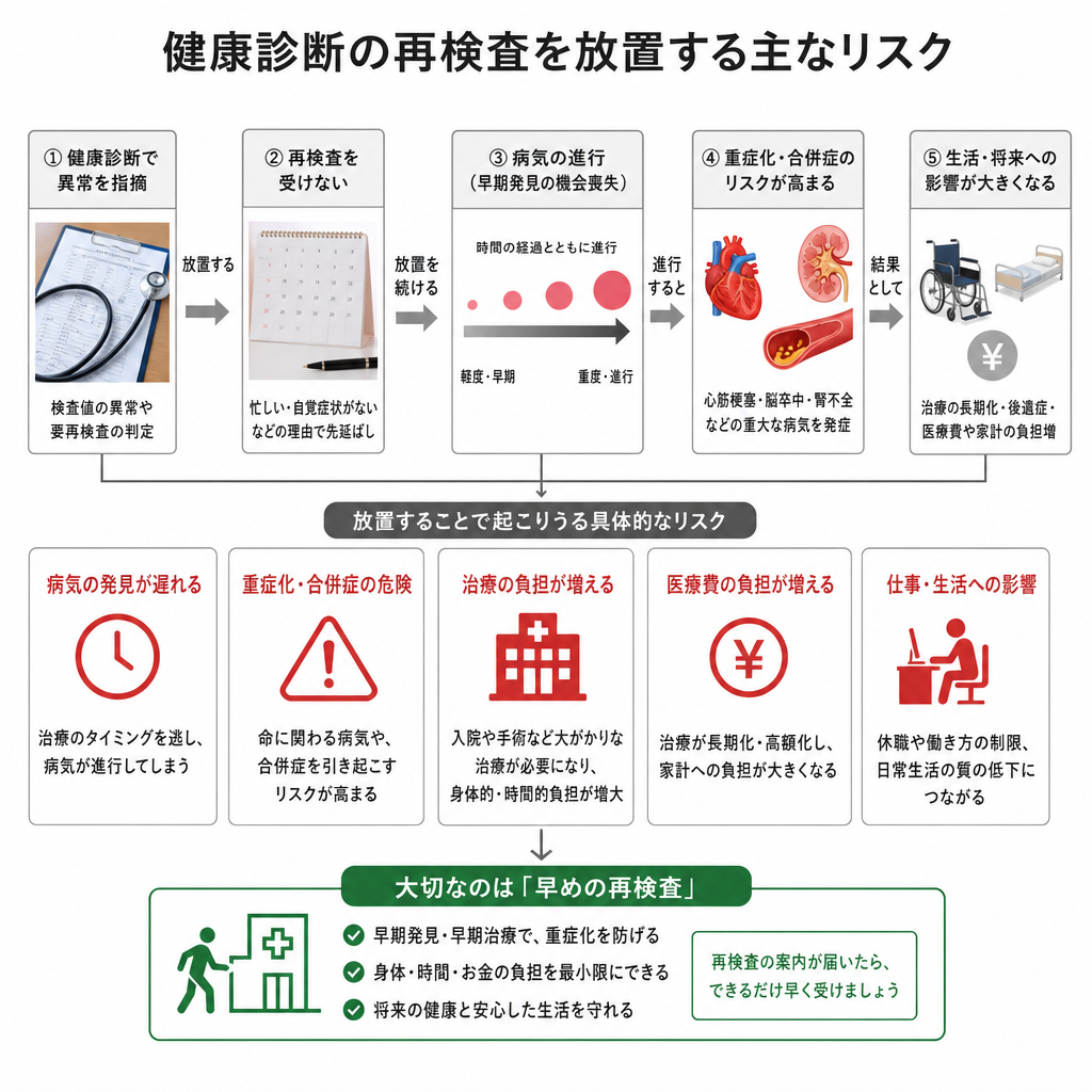 健康診断の再検査を放置するリスクと正しい受け方